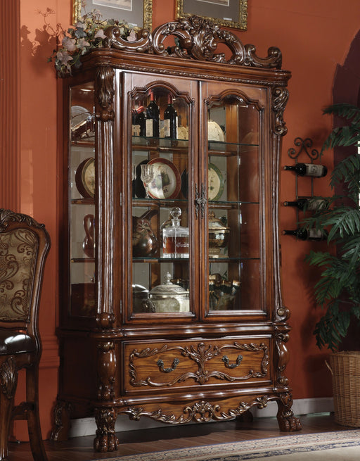 Dresden Cherry Oak Curio Cabinet - Levi's Discount Furniture (Vineland, NJ)