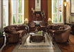 Versailles Brown Velvet & Cherry Oak Sofa w/5 Pillows - Levi's Discount Furniture (Vineland, NJ)