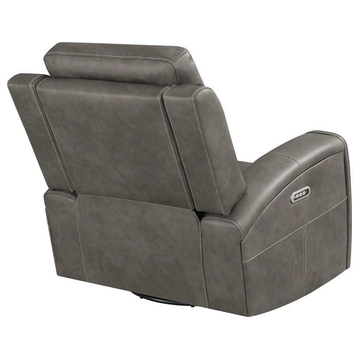 Brickston Triple Power Swivel Glider Recliner - Levi's Discount Furniture (Vineland, NJ)