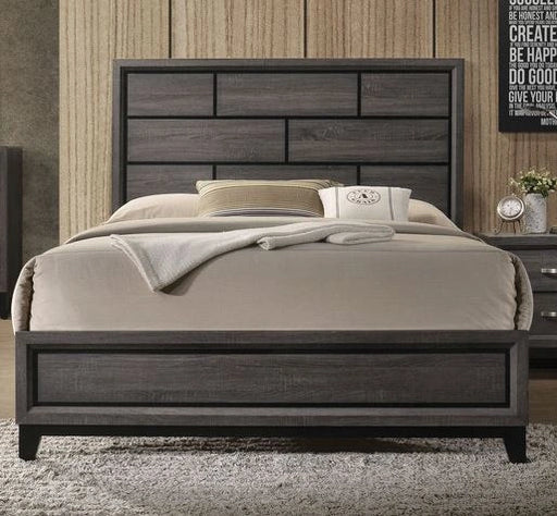 Acme Furniture Valdemar King Panel Bed in Weathered Gray 27047EK - Levi's Discount Furniture (Vineland, NJ)