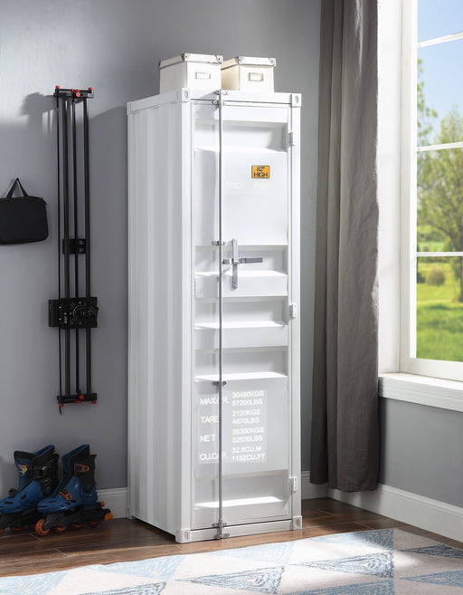 Cargo White Wardrobe (Single Door) - Levi's Discount Furniture (Vineland, NJ)