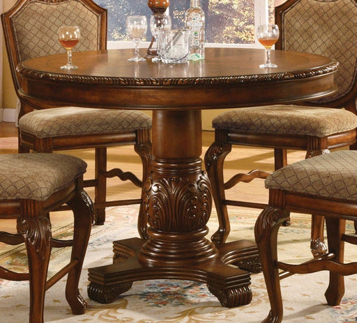 Acme Chateau De Ville Round Counter Height Pedestal Table in Cherry 04082 - Levi's Discount Furniture (Vineland, NJ)