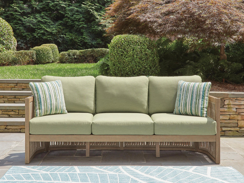 Serena Shores Outdoor Sofa with Cushion - Levi's Discount Furniture (Vineland, NJ)