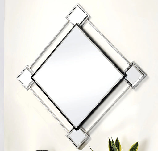 Asbury Mirrored & Chrome Accent Mirror (Wall) - Levi's Discount Furniture (Vineland, NJ)