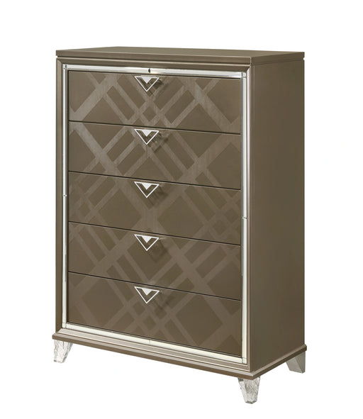 Skylar Dark Champagne Chest - Levi's Discount Furniture (Vineland, NJ)