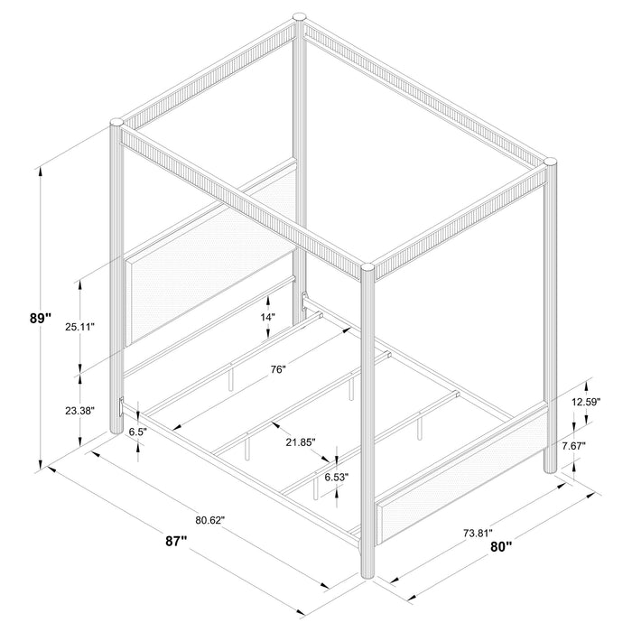 Zimmerlee Canopy Panel Bed - Levi's Discount Furniture (Vineland, NJ)