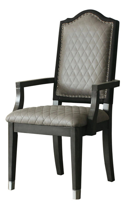 Acme Furniture House Beatrice Arm Chair in Charcoal (Set of 2) 68813 - Levi's Discount Furniture (Vineland, NJ)