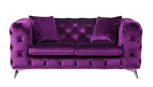 Acme Furniture Atronia Loveseat in Purple 54906 - Levi's Discount Furniture (Vineland, NJ)