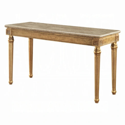 Acme Furniture Daesha Sofa Table in Marble/Antique Gold 81718 - Levi's Discount Furniture (Vineland, NJ)