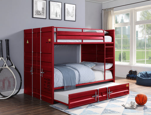 Cargo Red Bunk Bed (Full/Full) - Levi's Discount Furniture (Vineland, NJ)