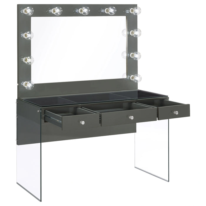 Afshan Makeup Vanity Table with LED Mirror - Levi's Discount Furniture (Vineland, NJ)