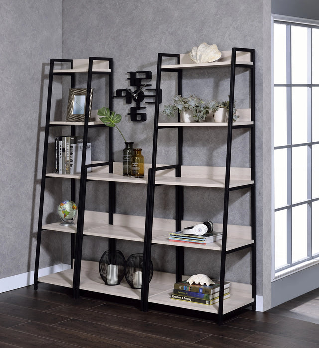 Wendral Natural & Black Bookshelf (3-Tier) - Levi's Discount Furniture (Vineland, NJ)