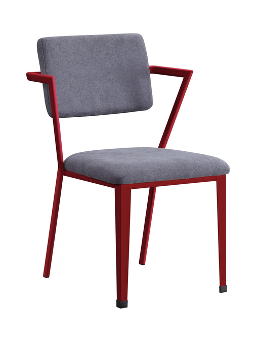 Cargo Gray Fabric & Red Chair - Levi's Discount Furniture (Vineland, NJ)