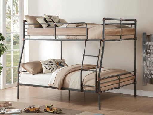 Brantley II Sandy Black & Dark Bronze Hand-Brushed Full XL/Queen Bunk Bed - Levi's Discount Furniture (Vineland, NJ)