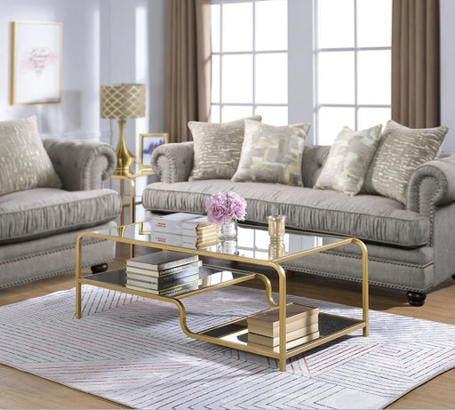 Astrid Gold & Mirror Coffee Table - Levi's Discount Furniture (Vineland, NJ)