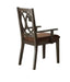 Acme Furniture Jameson Arm Chair (Set of 2) in Brown Fabric & Espresso 62319 - Levi's Discount Furniture (Vineland, NJ)