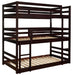 Sandler Twin Triple Bunk Bed Cappuccino image