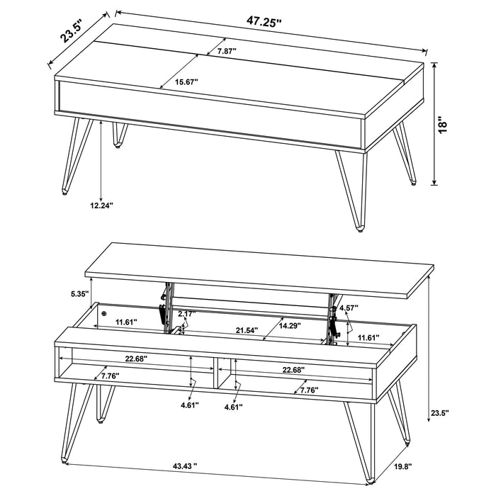 Fanning Lift-Top Coffee Table Set - Levi's Discount Furniture (Vineland, NJ)