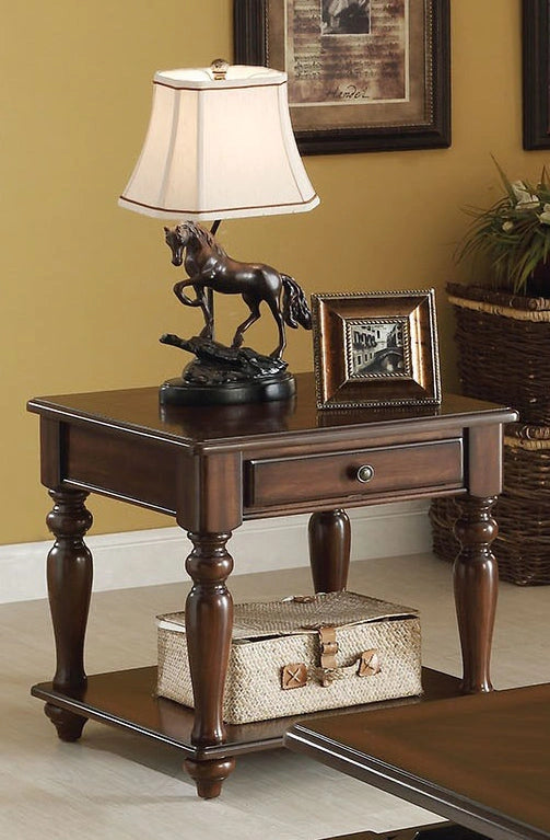 Acme Farrel End Table in Walnut 82746 - Levi's Discount Furniture (Vineland, NJ)