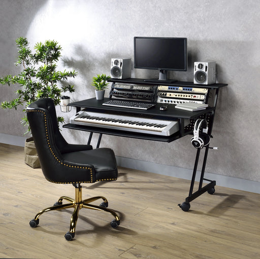 Suitor Black Computer Desk - Levi's Discount Furniture (Vineland, NJ)