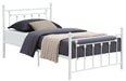 Canon Twin Metal Slatted Headboard Platform Bed - White image