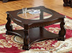 Crown Mark Furniture Madison Wood Coffee Table in Brown image
