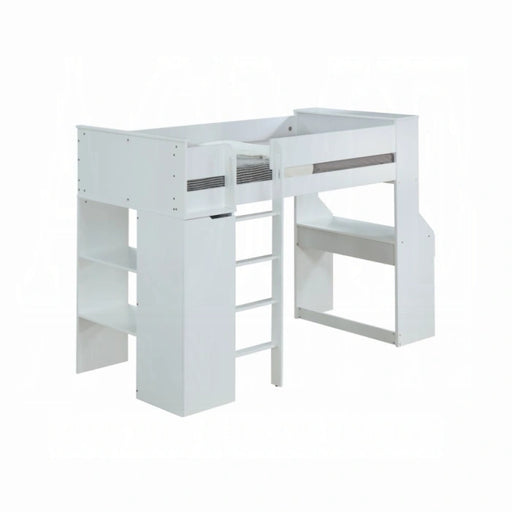 Ragna Twin Loft Bed With Desk and Wardrobe - Levi's Discount Furniture (Vineland, NJ)