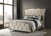 Lorient Wingback Bed with LED Lighting - Levi's Discount Furniture (Vineland, NJ)