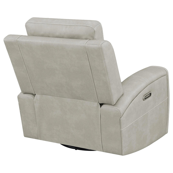Brickston Triple Power Swivel Glider Recliner - Levi's Discount Furniture (Vineland, NJ)