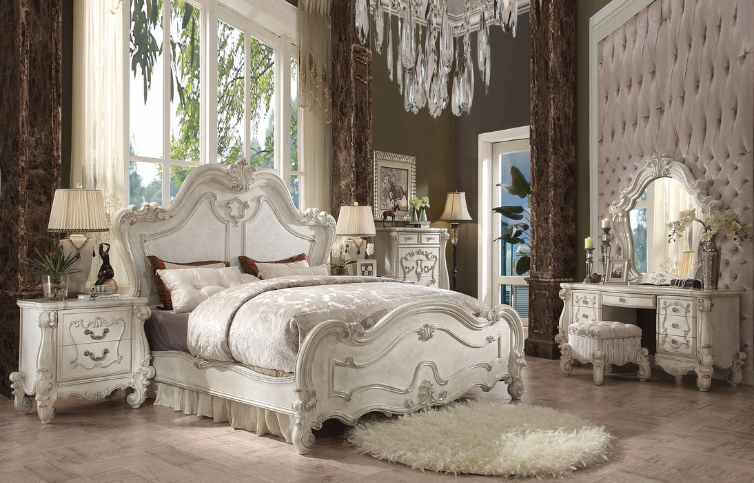 Versailles Bone White Queen Bed - Levi's Discount Furniture (Vineland, NJ)