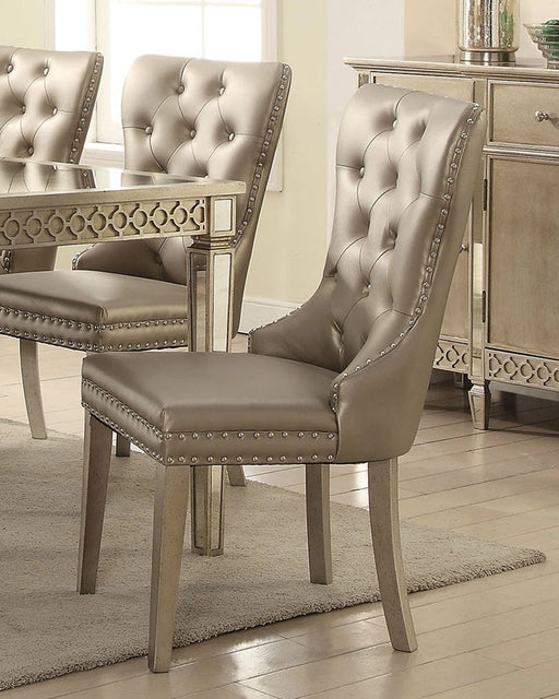 Acme Furniture Kacela Side Chair in Champagne (Set of 2) 72157 - Levi's Discount Furniture (Vineland, NJ)