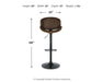 Bellatier Adjustable Height Bar Stool - Levi's Discount Furniture (Vineland, NJ)