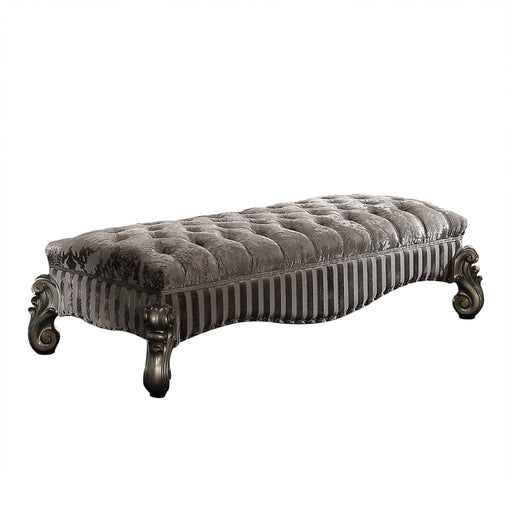 Versailles Fabric & Antique Platinum Bench - Levi's Discount Furniture (Vineland, NJ)