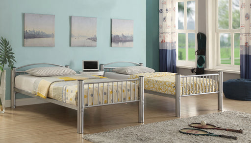 Cayelynn Silver Bunk Bed (Twin/Twin) - Levi's Discount Furniture (Vineland, NJ)