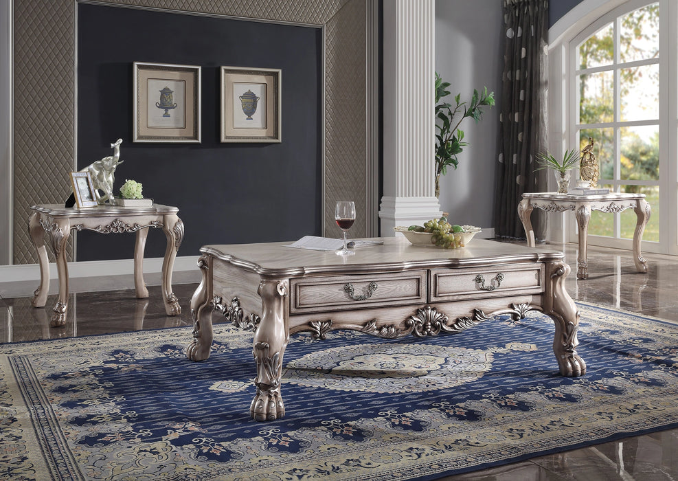 Dresden Vintage Bone White Coffee Table - Levi's Discount Furniture (Vineland, NJ)