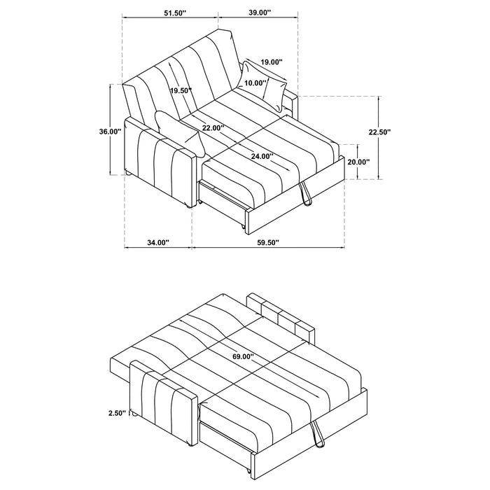 Portland Convertible Sleeper Sofa Bed - Levi's Discount Furniture (Vineland, NJ)