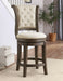 Glison Beige Fabric & Walnut Counter Height Chair (1Pc) - Levi's Discount Furniture (Vineland, NJ)