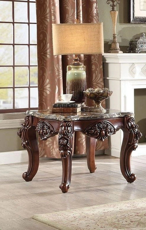 Acme Furniture Forsythia End Table in Marble/Walnut 83072 - Levi's Discount Furniture (Vineland, NJ)
