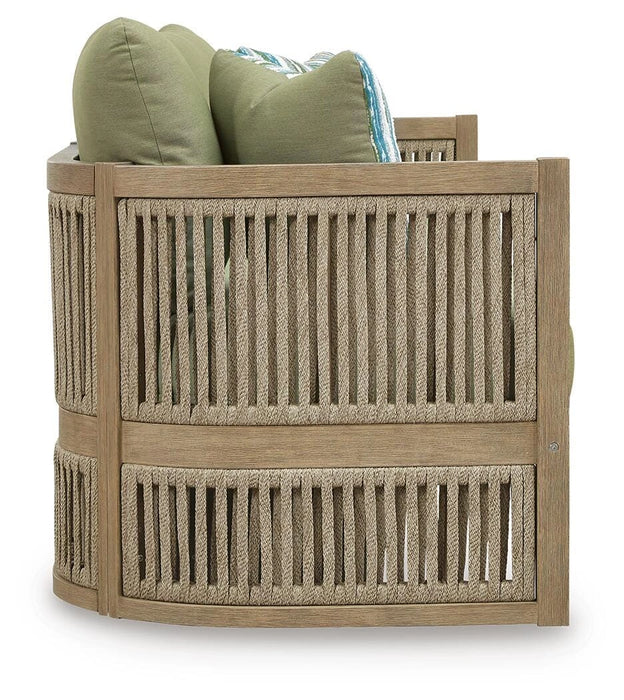 Serena Shores Outdoor Sofa with Cushion - Levi's Discount Furniture (Vineland, NJ)