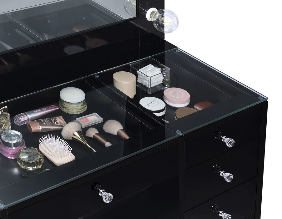 Acena Makeup Vanity Table with LED Mirror - Levi's Discount Furniture (Vineland, NJ)