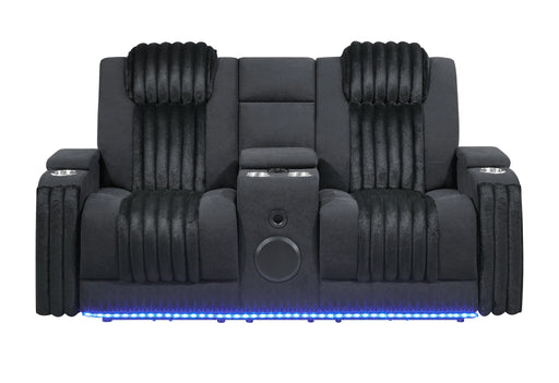 U8000 Pwr Console Rec Loveseat with PHR, LED and Speaker
