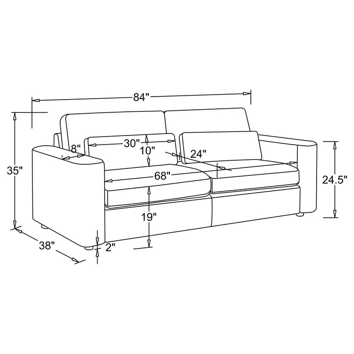 Amador Track Arm Sofa Set - Levi's Discount Furniture (Vineland, NJ)