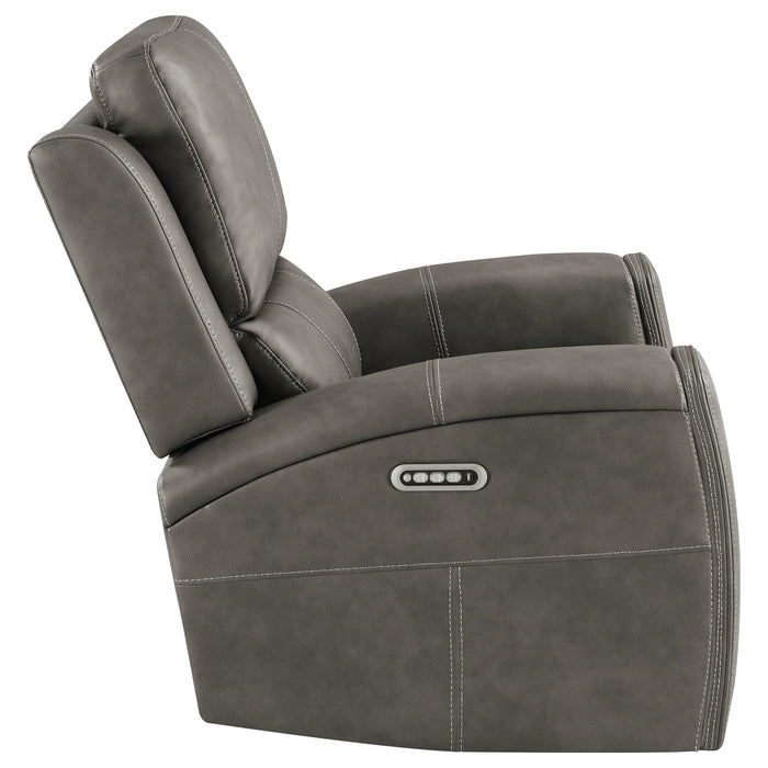 Brickston Triple Power Swivel Glider Recliner - Levi's Discount Furniture (Vineland, NJ)