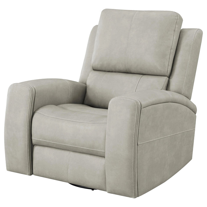 Brickston Triple Power Swivel Glider Recliner - Levi's Discount Furniture (Vineland, NJ)