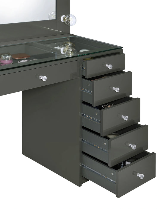 Acena Makeup Vanity Table with LED Mirror - Levi's Discount Furniture (Vineland, NJ)