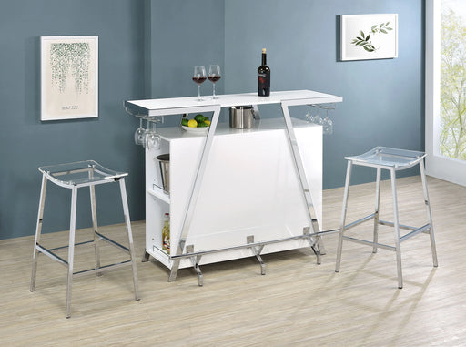 Araceli Home Bar with LED Lighting - Levi's Discount Furniture (Vineland, NJ)