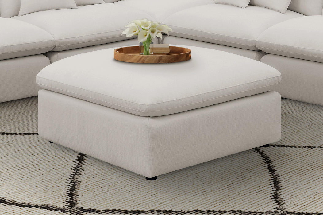 Hobson Cushion Seat Ottoman Off-White image