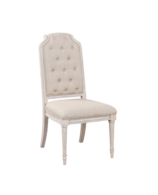Wynsor Fabric & Antique Champagne Side Chair - Levi's Discount Furniture (Vineland, NJ)