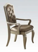 Acme Francesca Arm Chair in Silver/Champagne (Set of 2) 62083 - Levi's Discount Furniture (Vineland, NJ)