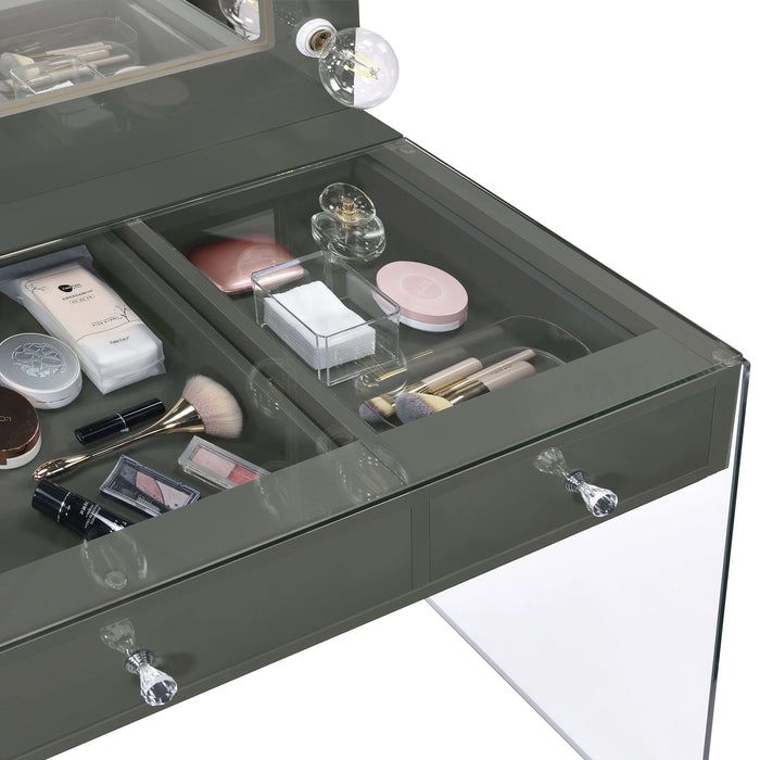 Afshan Makeup Vanity Table with LED Mirror - Levi's Discount Furniture (Vineland, NJ)